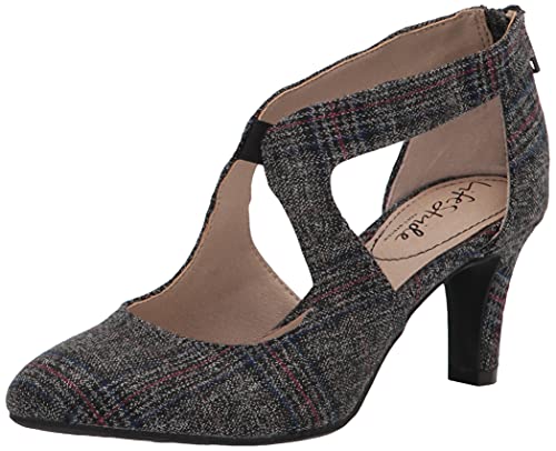 LifeStride Women's Giovanna 2 Pump, Grey Plaid, 9.5 Wide von LifeStride