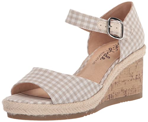 LifeStride Damen Go for It Espadrilles, Natürliches Gingham, 38 EU von LifeStride