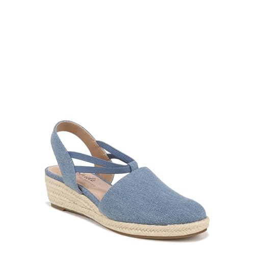 LifeStride Damen Katrina 2 Slip on Keilsandale, Denim, 37 EU Weit von LifeStride