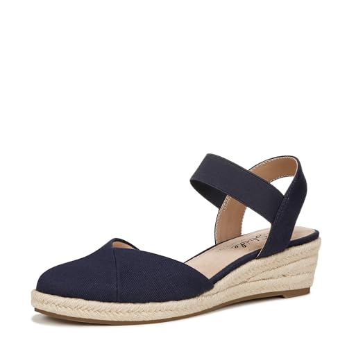 LifeStride Damen Kimmie Wedge Espadrilles Sandalen, Lux Navy Canvas von LifeStride