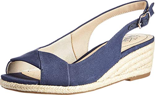 LifeStride Damen Socialite Espadrilles, Navy, 40.5 EU Weit von LifeStride