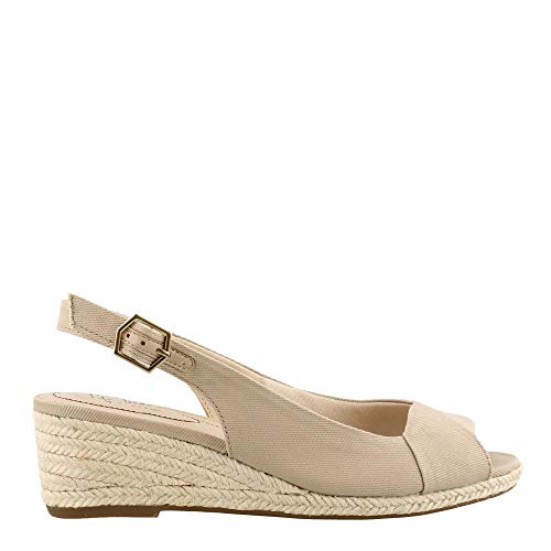 LifeStride Damen Socialite Espadrilles, Taupe, 41 EU Weit von LifeStride