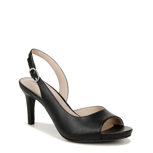 LifeStride Damen Teller 2 Slingback Peep Toe Pumps Sandale mit Absatz, Schwarz, 38 EU von LifeStride