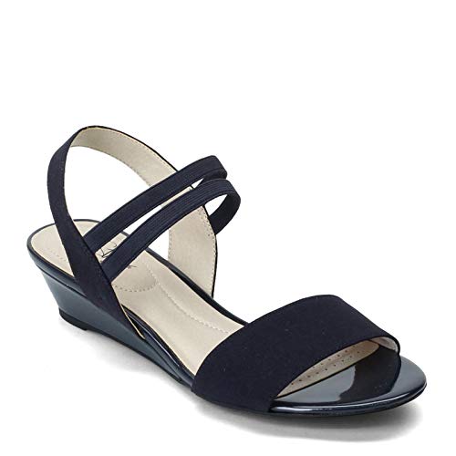 LifeStride Damen Yolo Keilsandale, Navy, 37.5 EU Weit von LifeStride