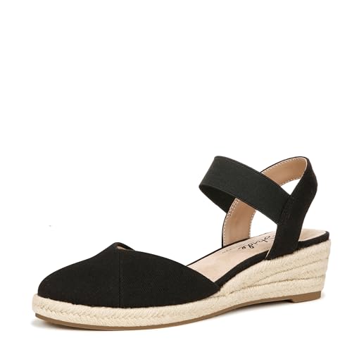 LifeStride Kimmie Espadrilles mit Keilabsatz für Damen, Schwarz, 40 EU von LifeStride