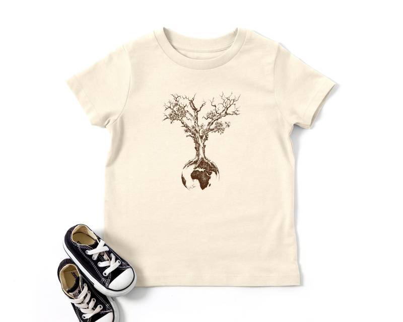 Life-Tree Kids Shirt - Weltenbaum Tree Of Life Für Den Kindengarten Waldkindergarten Und Das Naturverbundene Kind Biobaumwolle von LifeTreeDE
