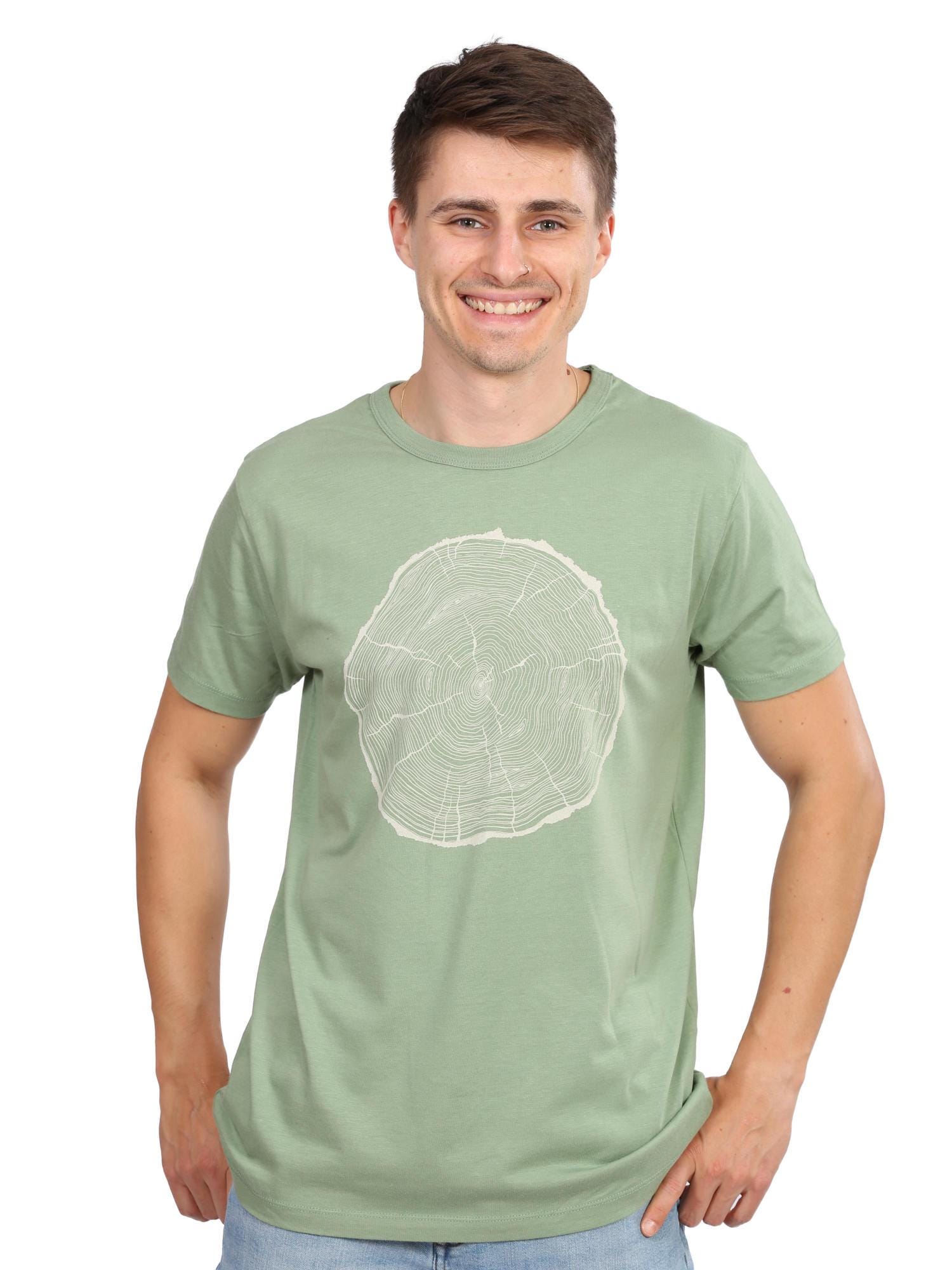 Men's Bamboo Viscose T-Shirt Green With "Bigslice" Print von LifeTreeDE