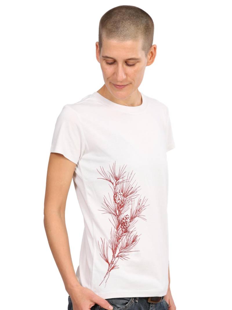Organic Bamboo Women's T-Shirt, "Pine Branch" Design | Soft, Sustainable Fabric von LifeTreeDE