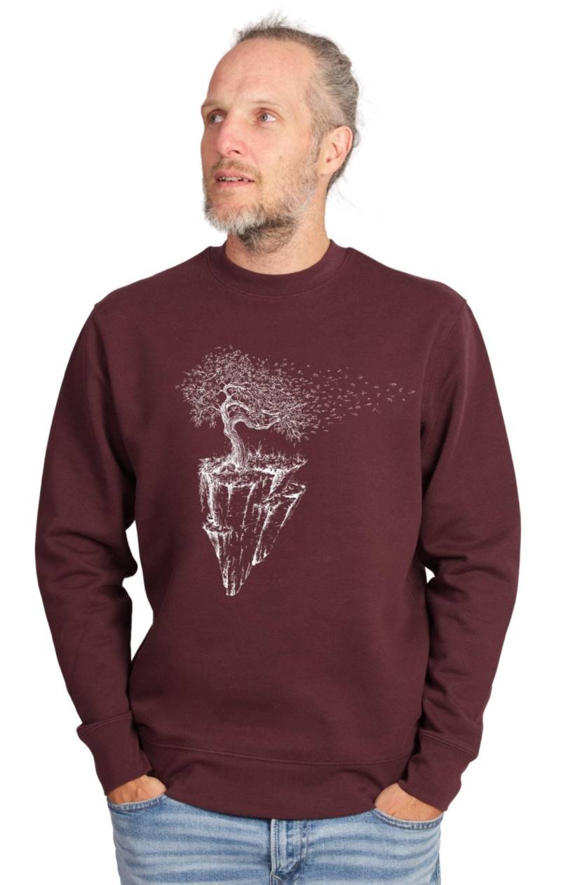 Sweater Pullover Herren Und Damen Aus Biobaumwolle Mit "Maple Island" Motiv Organic Cotton Unisex von LifeTreeDE