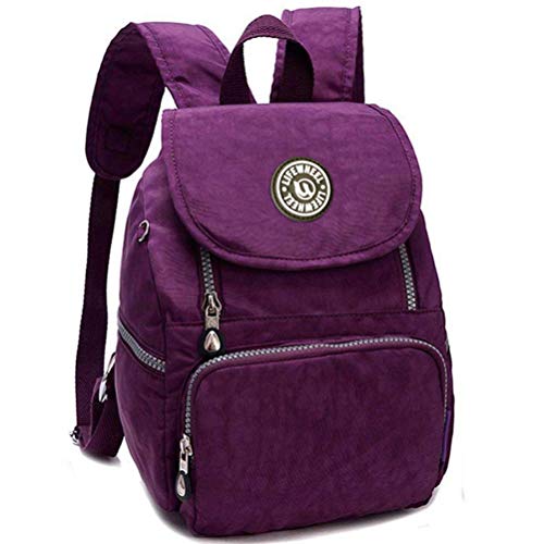 LifeWheel Mini Rucksack Damen Mädchen Klein Wasserdichter Nylon Lässiger Daypacks Reiserucksack Schulrucksack Anti Diebstahl Rucksack von LifeWheel