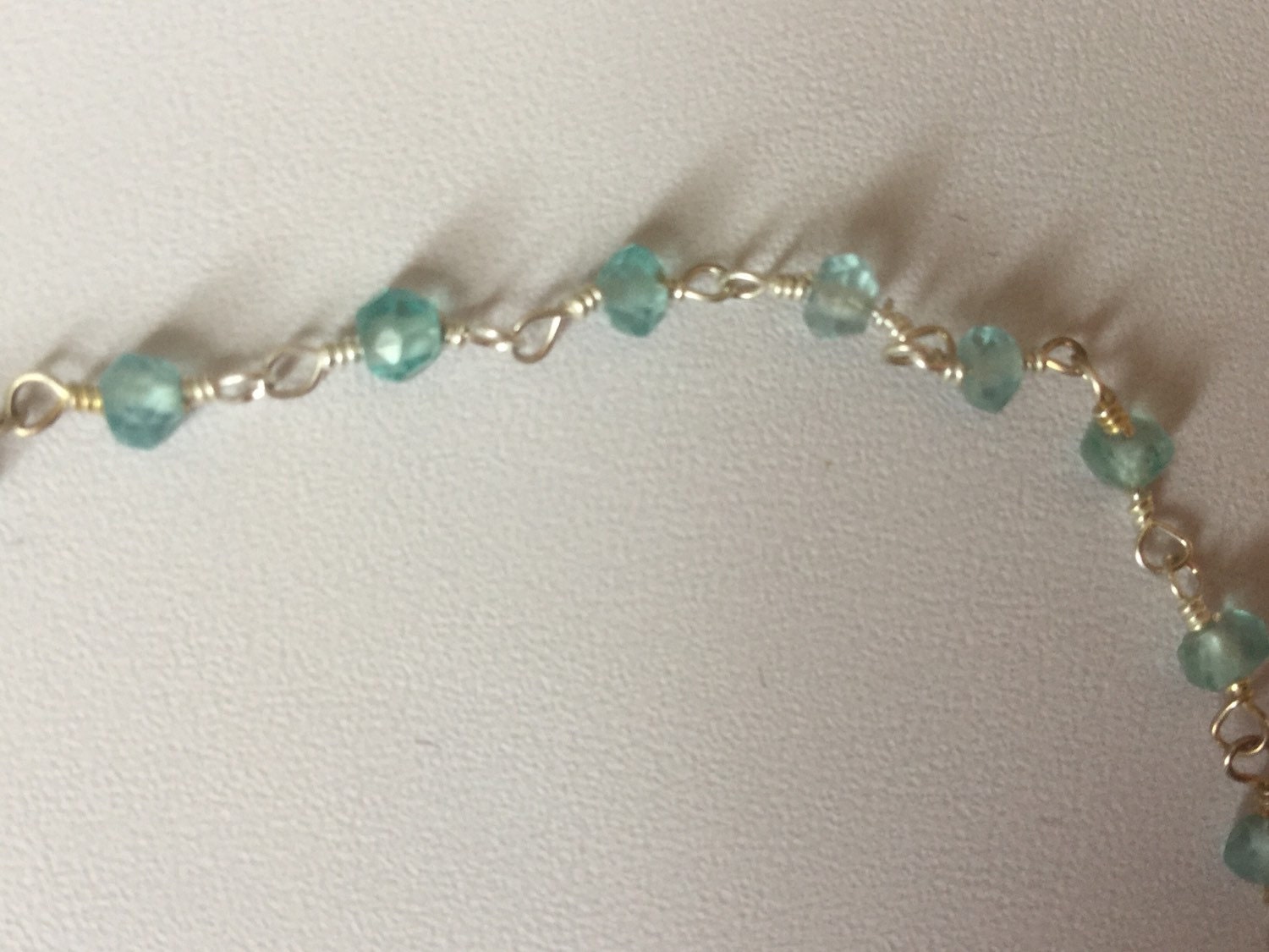 925 Sterling Silber Armband Mit Apatit Facettierten Rondelles von LifeWithMoreSparkle