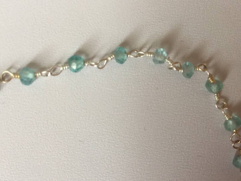 925 Sterling Silber Armband Mit Apatit Facettierten Rondelles von LifeWithMoreSparkle