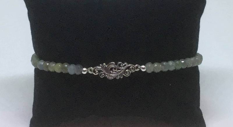 Silber, Saphir Und 925 Sterling Silberarmband Silber, Saphir Und 925 Sterling Silberarmband von LifeWithMoreSparkle