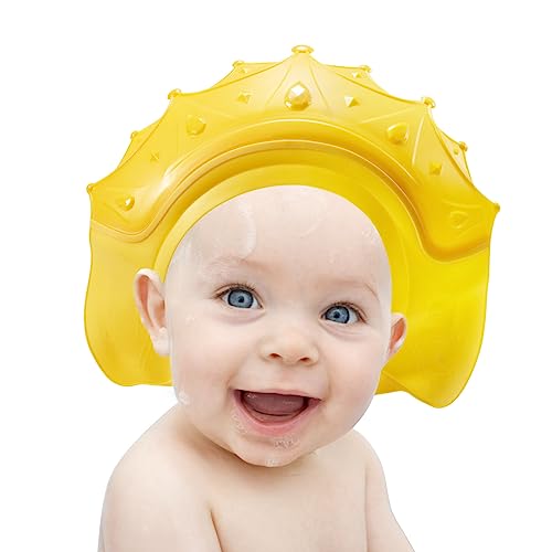 Lifeant Kinder, Duschhaube Baby, Haare Waschen Kinderschutz, Weiche Einstellbare Baby Duschhaube, Duschhaube für sorgenfreies Haare waschen Kinderschutz (Gelb) von Lifeant