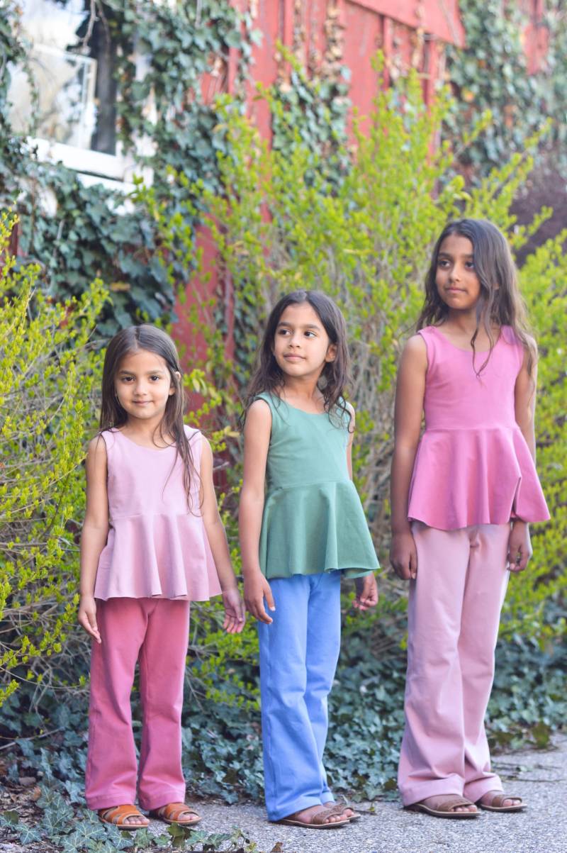 Mädchen Bio-Schößchen-Tanktop, Baumwolle Mit U-Ausschnitt, Nachhaltige Kindermode Für Mädchen, Kleinkind-Kleidhemd, Eco Passendes von LifecycleApparel