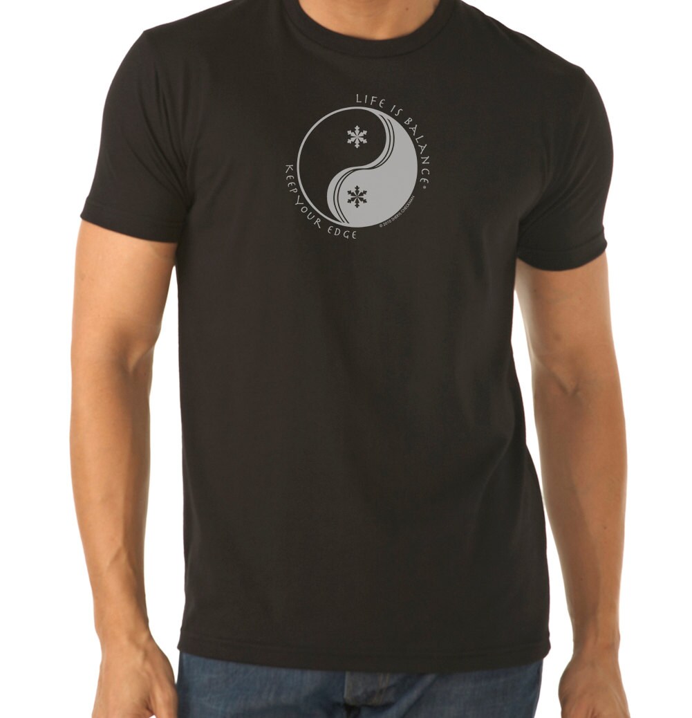 Herren Ski Shirt/Snowboarding T-Shirt Fahren Skifahrer Geschenk Für Männer Life Is Balance® von LifeisBalance