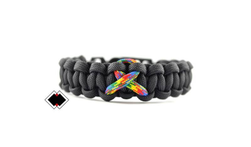 Autism Awareness Ribbon - 550 Paracord Survival Armband Handmade in Usa von LifelineOutdoorGear