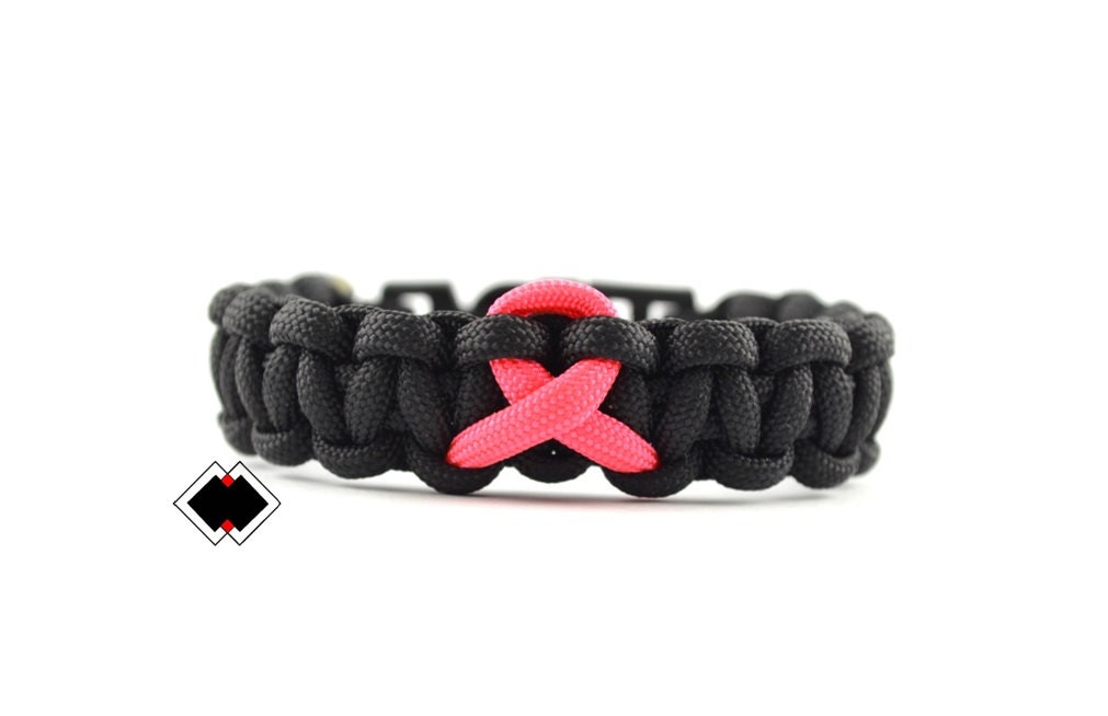 Brustkrebs Awareness Pink Ribbon - 550 Paracord Survival Armband Handmade in Usa Brustkrebs Awareness Pink Ribbon - 550 Paracord Survival Armband Handmade in Usa von LifelineOutdoorGear