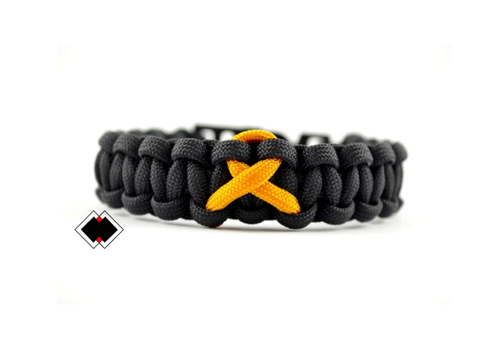 Childhood Cancer Awareness Gold Ribbon 550 Paracord Survival Armband Handmade in Usa Childhood Cancer Awareness Gold Ribbon 550 Paracord Survival Armband Handmade in Usa von LifelineOutdoorGear