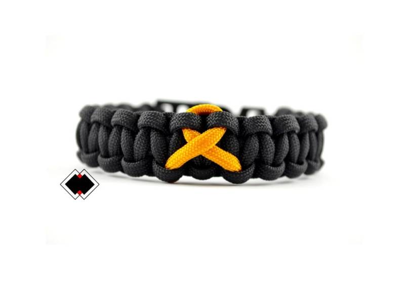 Childhood Cancer Awareness Gold Ribbon 550 Paracord Survival Armband Handmade in Usa von LifelineOutdoorGear