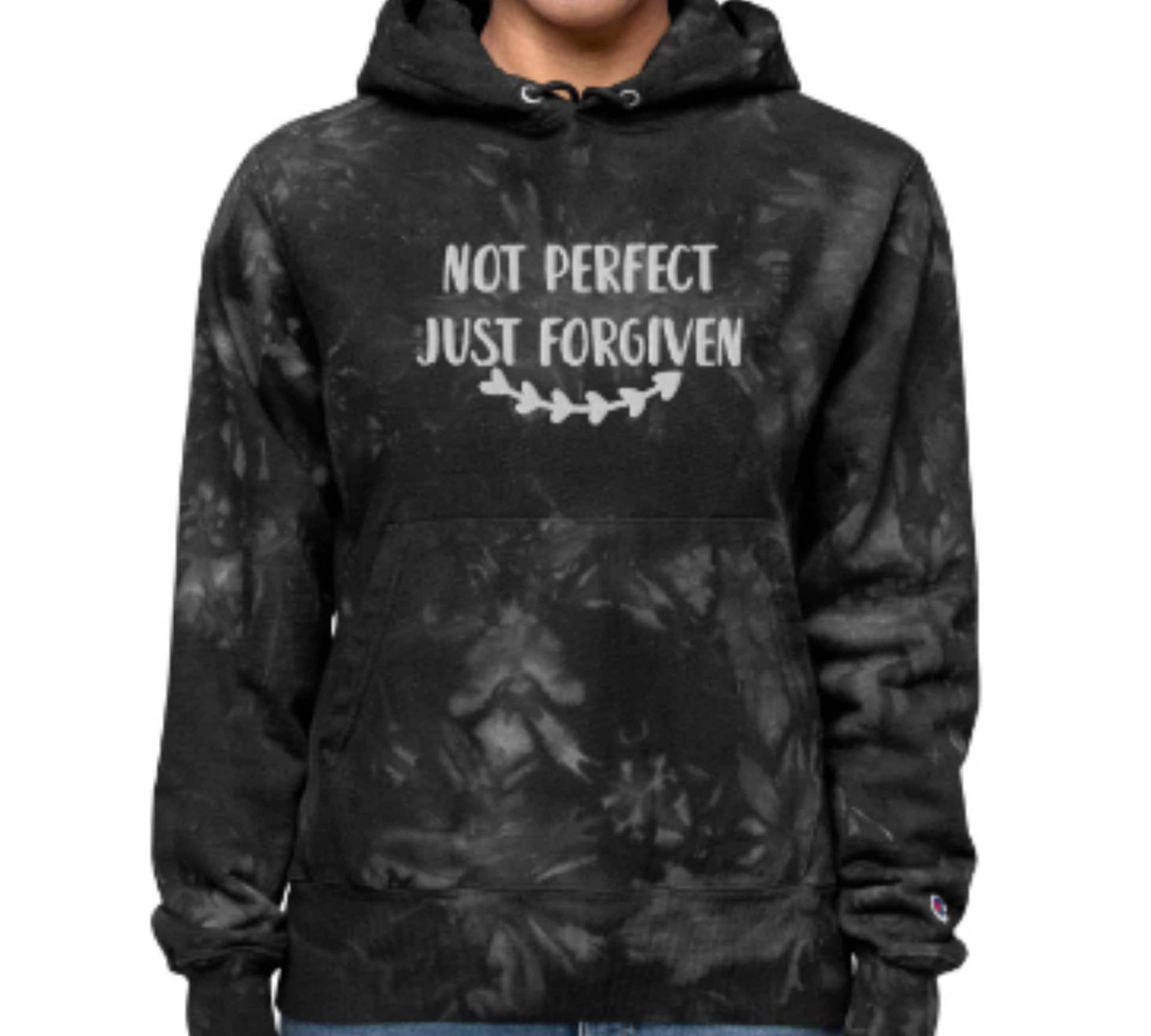 Tie-Dye Hoodie, Bestickter Kapuzenpullover, Not Perfect Just Forgiven Tie-Dye Hoodie, Bestickter Kapuzenpullover, Not Perfect Just Forgiven von LifesSimpleSpot