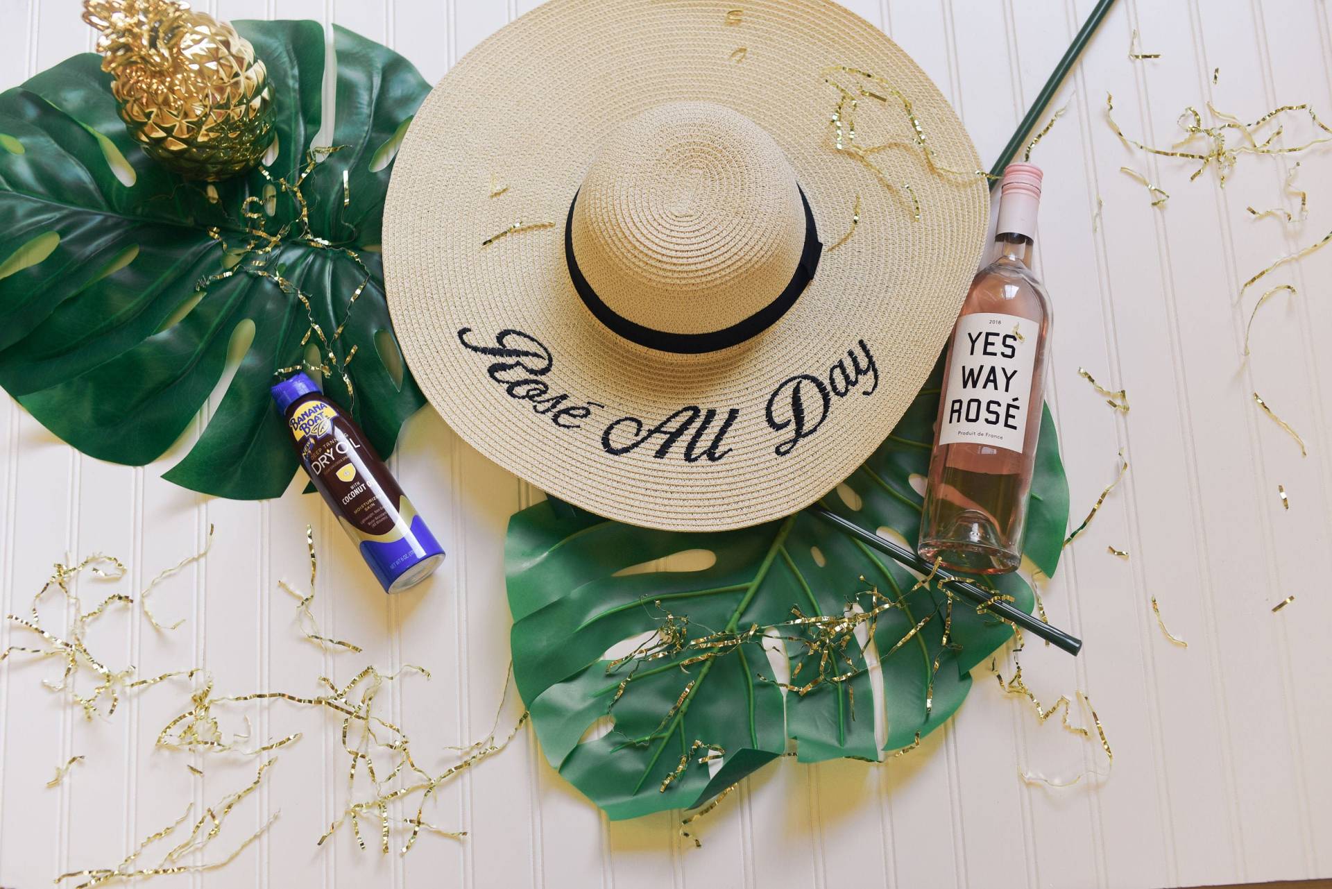 Rose Ganztägig Floppy Hut, Braut-Sonnenhut, Bestickter Strohhut, Urlaub & Strand Accessoire, Junggesellinnenparty, Damen Pool Hut von LifesaBACH