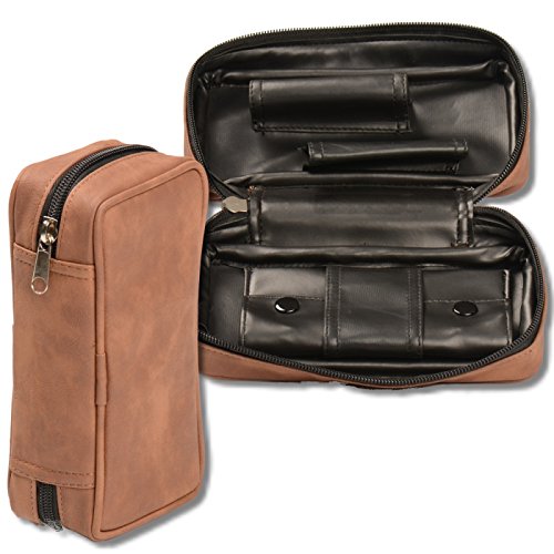 Lifestyle-Ambiente 2er Pfeifentasche mit herausnehmbaren Tabakbeutel braun von Necuma Lifestyle-Ambiente 2er Pfeifentasche mit herausnehmbaren Tabakbeutel braun von Necuma von Lifestyle-Ambiente