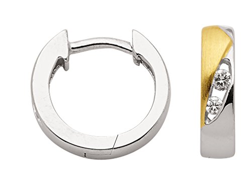 Creolen Bicolor mit Zirkonia aus 925 Sterling Silber Creolen Bicolor mit Zirkonia aus 925 Sterling Silber von Lifestyle Schmuck