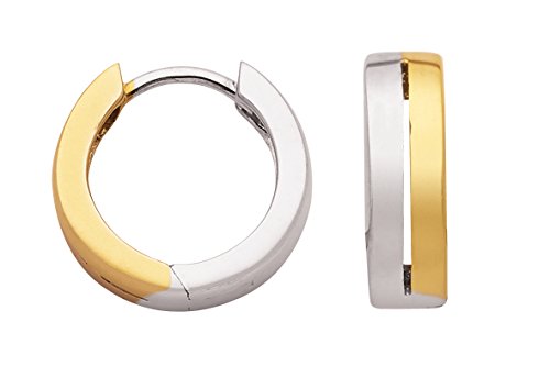 Creolen bicolor teilvergoldet aus 925 Sterling Silber von Lifestyle Schmuck