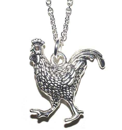 Lifestyle Schmuck Huhn/Hahn Anhänger Anhänger mit Silber Kette 45cm von Lifestyle Schmuck