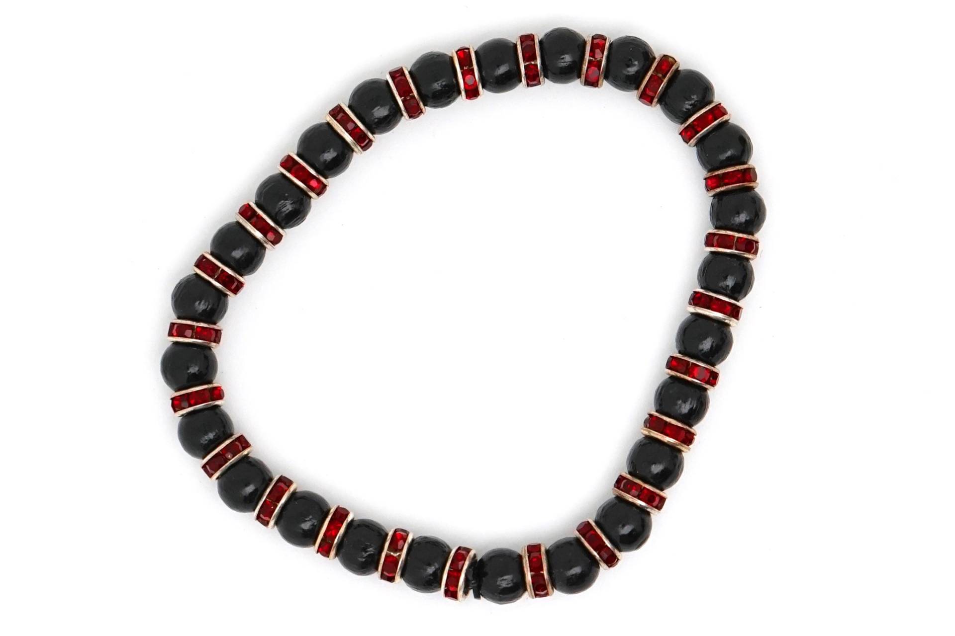 Elegantes Armband Aus Turmalin Und Roten Glasperlen Mit Metallakzenten. Geschenk Für Frauen von LifestyleByDana