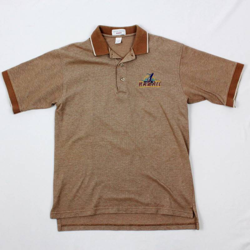 Jahrgang Hawaii Blauwal Polo-Shirt Erwachsene M Mittlere Gekämmte Baumwolle Kragen Rugby von LifestyleSupplyCo