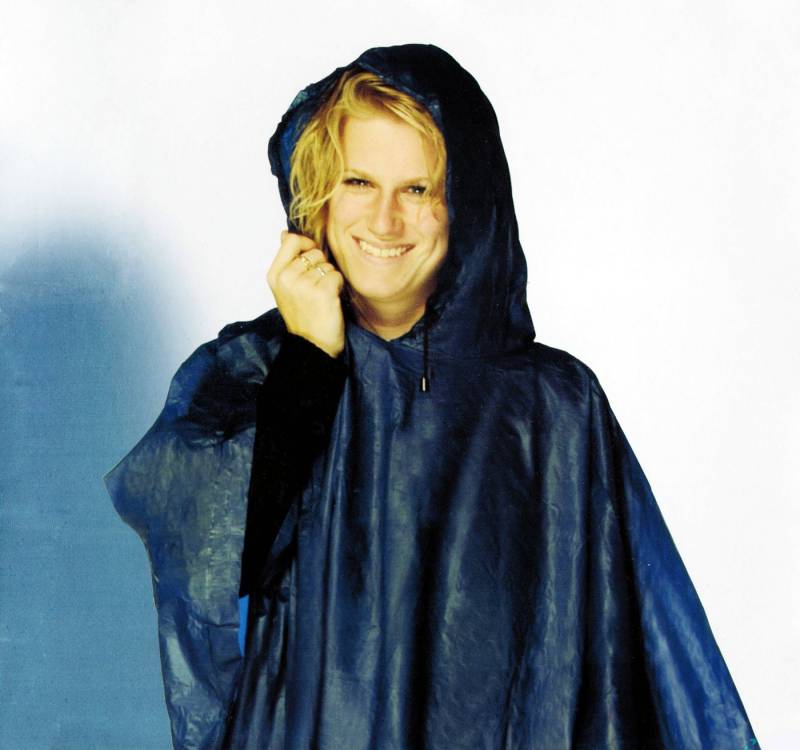 Lifetime Regenponcho Faltbare REGENPONCHO mit Kapuze BLAU Regenjacke Regencape 04 Regenschutz Poncho von Lifetime
