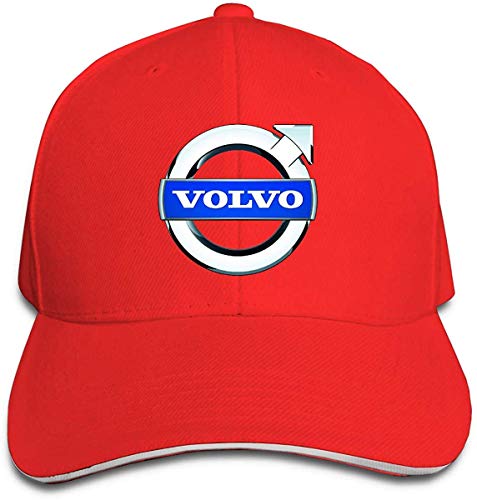 Lifewfrc2018 Custom The White Volvo Logo Cool 100% Organic Cotton Peak Cap for Boys Red von Lifewfrc2018