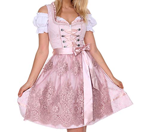 0220 Dirndl Germandress 3Tlg. Oktoberfest Gr.34 bis 52 !ORIGINAL LIFOS! (0600ROSA, numeric_46) von Lifos