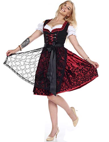 Lifos 0220 Dirndl Germandress 3Tlg. Oktoberfest Gr.34 bis 52 !ORIGINAL (0200WEİNROTE, 34) von Lifos