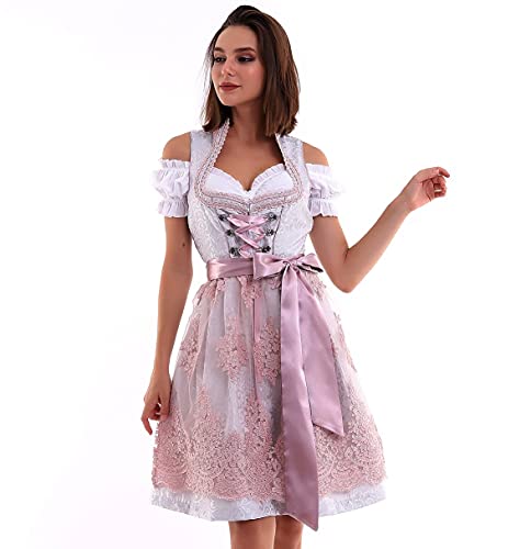 Lifos 0220 Dirndl Germandress 3Tlg. Oktoberfest Gr.34 bis 52 !ORIGINAL (0230Grau, 38) von Lifos