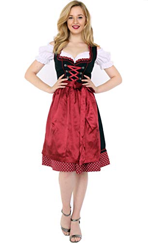 Lifos 0220 Dirndl Germandress 3Tlg. Oktoberfest Gr.34 bis 52 !ORIGINAL (1300WEINROTE, 34) von Lifos