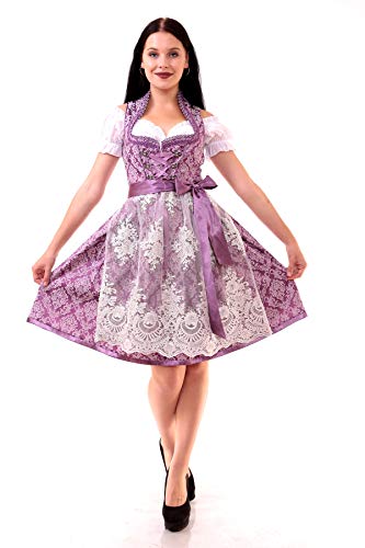 Lifos 0220 Dirndl Midi Germandress 3Tlg. Oktoberfest Gr.34 bis 52 !ORIGINAL (0625LİLA, 34) von Lifos