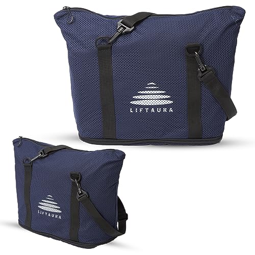 LiftAura Air-Mesh Tragetasche für Damen, leicht, waschbar und vielseitig einsetzbar für Fitnessstudio, Reisen und Wochenendtasche, Ocean Wave, Einheitsgröße von LiftAura