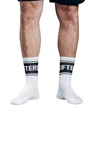 Lifters Performance Socks - Atmungsaktive hohe Sportsocken für Männer und Frauen (S, Weiß) von Lifters