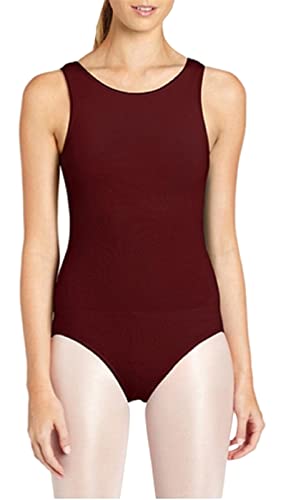 Lifup Damen Ballettanzug Ärmelloses Body Gymnastikanzug Ballett Trikot Einteiler Bodysuit Weinrot 3XL von Lifup