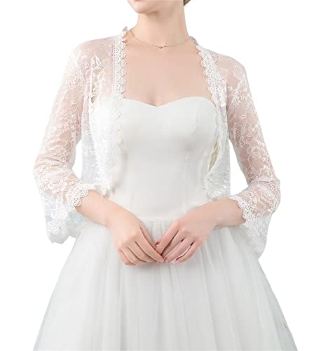 Lifup Damen Elegant Braut Schal Stola Schal Leichter Weicher Umschlagtuch Hochzeit Braut Schal Schulter Bedeckung Weiß von Lifup