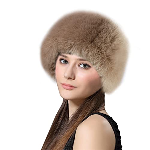Lifup Damen Fellimitat Hut Cossack Russische Mütze Kosakenmütze für Reisen, Skifahren, Wandern Champagner 2 von Lifup