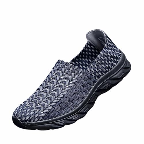 Lifup Schuhe Herren Slip On Sneaker Atmungsaktiv Ohne Schnürsenkel Walkingschuhe Leichte Freizeit Bequeme Schlupfschuhe Jogging Sportsschuhe Blau 2 40 EU von Lifup