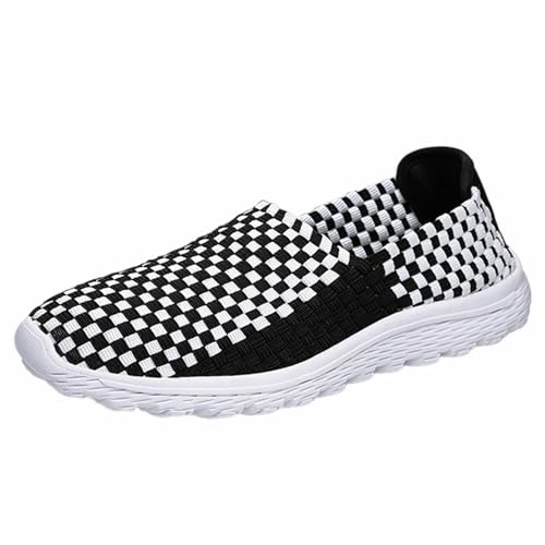 Lifup Slip-On Sneakers Herren Sportschuhe Laufschuhe Fitness Ohne Schnürsenkel Walkingschuhe Turnschuhe Atmungsaktiv Freizeitschuhe Schwarz Weiß 40 EU von Lifup