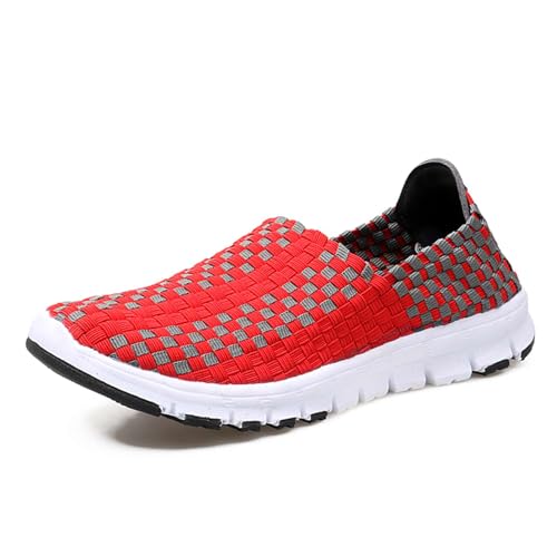 Lifup Walkingschuhe Damen Slip on Sneaker Frauen Gewebt Atmungsaktiv Turnschuhe Leicht Laufschuhe Sportschuhe Bequeme Schlupfschuhe Rot 40 EU Lifup Walkingschuhe Damen Slip on Sneaker Frauen Gewebt Atmungsaktiv Turnschuhe Leicht Laufschuhe Sportschuhe Bequeme Schlupfschuhe Rot 40 EU von Lifup