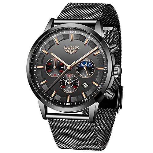 LIGE Herren Analog-Digital Quarz Uhr LG9877J-BS-UK von LIGE