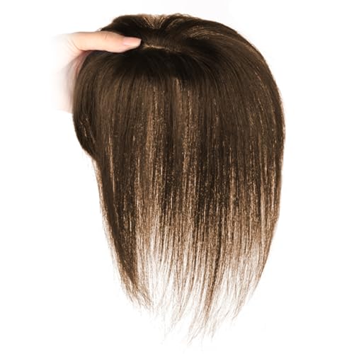 Haartopper Reales menschliches Haar 9, 8 Zoll lange menschliche Topper für dünne Frauen Seidenbasis in Erweiterungen Natural sucht tägliche Verwendung brauner Topper Haartopper Reales menschliches Haar 9, 8 Zoll lange menschliche Topper für dünne Frauen Seidenbasis in Erweiterungen Natural sucht tägliche Verwendung brauner Topper von Ligeinsrk