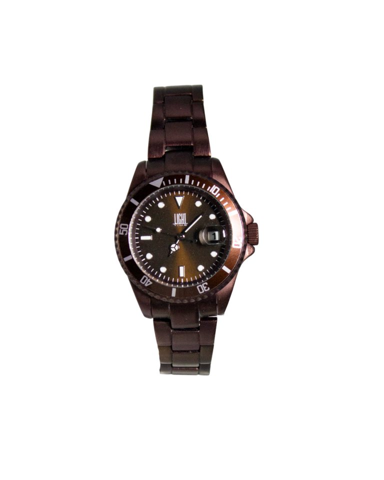 Light Time Quarzuhr Armbanduhr Damen Herren Aluminium Datum Braun L125COO, Datumsanzeige Light Time Quarzuhr Armbanduhr Damen Herren Aluminium Datum Braun L125COO, Datumsanzeige von Light Time